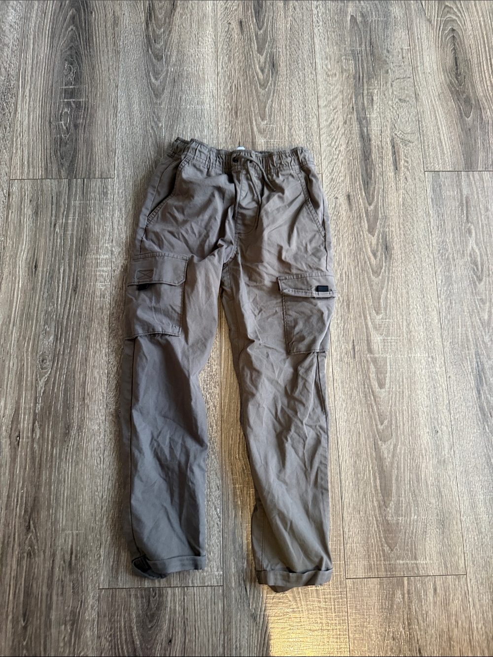 Old Navy Boys Casual Cargo Pants in Taupe Gray - Comfortable Everyday Wear
